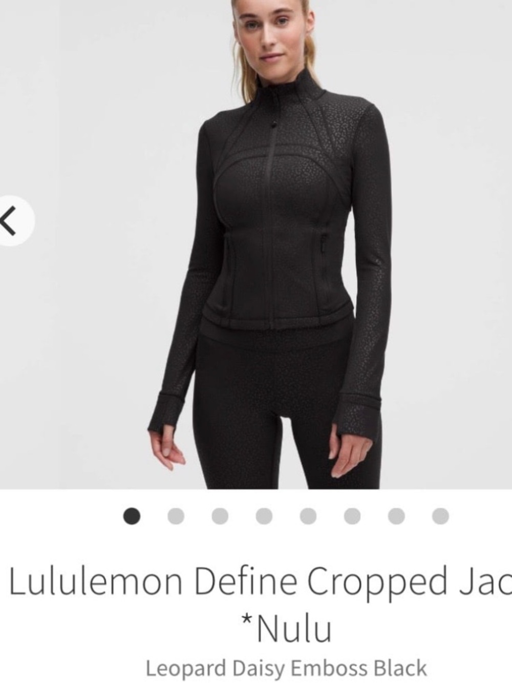 lululemon athletica Black Leopard Daisy Emboss Define Jacket - Picture 5 of 5
